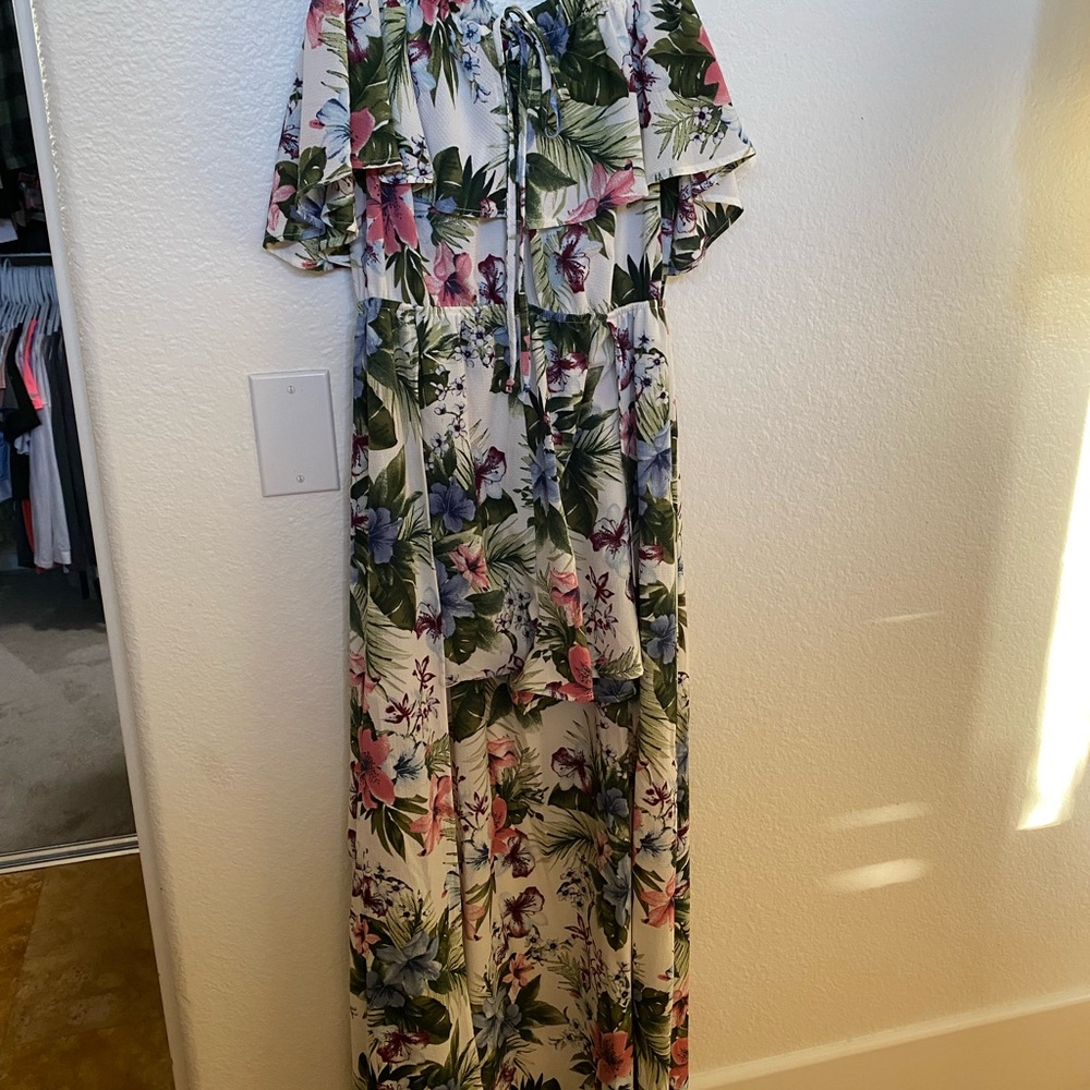 Windsor Floral Jumpsuit with Cape Overlay